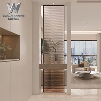 Paravent de séparation en métal de luxe au design personnalisé pour la décoration des halls d'hôtel, séparateur en acier inoxydable, panneau de cloison en métal