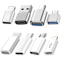 Zowie AAB-901 Cross Border Type-C Female USB-A Micro-USB Male Charging Data Conversion Head Aluminium Alloy Ponsel Laptop