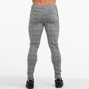 Nuova moda europa da <span class=keywords><strong>uomo</strong></span> <span class=keywords><strong>pantaloni</strong></span> da strada a griglia da esterno <span class=keywords><strong>con</strong></span> tasche da esterno Casual <span class=keywords><strong>pantaloni</strong></span> <span class=keywords><strong>Slim</strong></span> <span class=keywords><strong>pantaloni</strong></span> a matita lunghi - Product Image 5