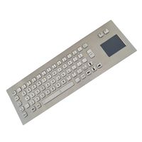 Clavier mécanique industriel de bureau 392*110 cm, IP65, métal, avec pavé tactile, 65 touches, filaire, standard, anti-poussière, en acier inoxydable, PS/2, USB