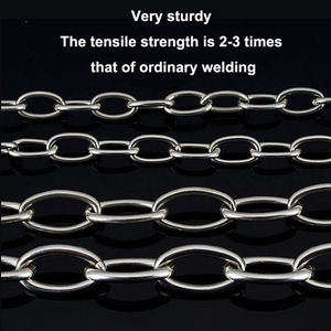 304ステンレス鋼3mm 3.5mm 4mm Martingaleペット犬トレーニングPチェーンネックレス犬の首輪ピットブルキューバンリンクドッグチェーン - Product Image 5