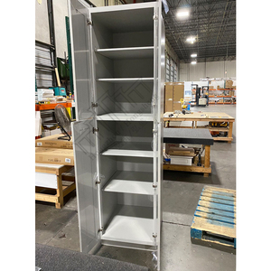 Lemari Dapur Modular Kayu Solid Siap Pakai RTA dari Gudang Lokal Amerika, Cat Abu-abu Shaker, Lemari Pantry Dapur AS - Product Image 4