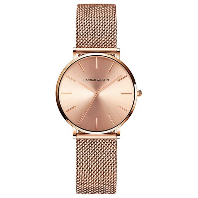 HANNAH MARTIN CH36 Watch Factory Luxury Women Quartz Wrist Watches Custom Logo Stainless Steel Strap Waterproof Simple Watch