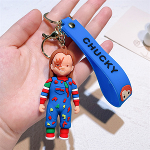 Porte-clés Chucky Bride de la série d'horreur 3D, en PVC souple et caoutchouc de silicone, imprimé UV, pour Child's Play 2 - Product Image 5