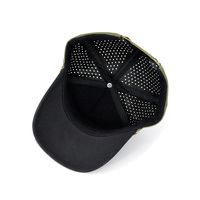 Cappellino da Baseball Personalizzato a 5 Pannelli con Logo in PVC, Fori Traforati al Laser, Impermeabile, Cappello da Golf Sportivo