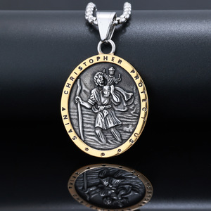 Hip Hop Punk arcangelo <span class=keywords><strong>Michael</strong></span> Trendy 316 in acciaio inox alta moda gioielli 18k Pvd placcato oro ciondolo collana per gli uomini 2025 - Product Image 4