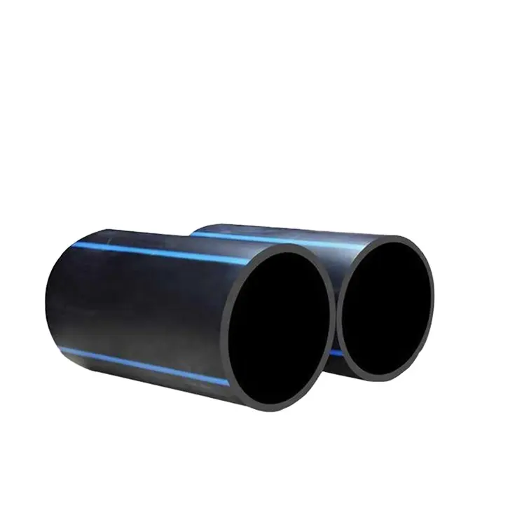 Special Polyethylene 16 Bar Hdpe Black Pipe With Red Stripe For Water Supply