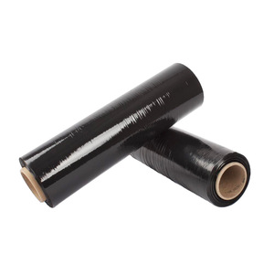 4 Rolls BLACK Soft Moisture Proof Casting Hand Pallet <b>Shrink</b> Wrap <b>Plastic</b> Stretch Film 18" Wide X 1500 Ft. 80 Gauge - Product Image 5
