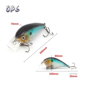 Nông lặn vuông Bill Crankbait Mồi câu cá cho bass Pike câu cá tùy chỉnh làm bằng tay Mồi Câu Cá Crankbait - Product Image 3