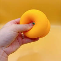 Balle anti-stress orange souple à rebond lent, jouet sensoriel fait main pour la décompression, pour garçons et filles de 14 ans et plus
