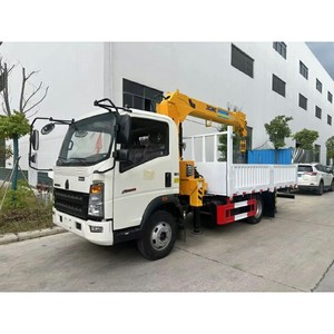 รถบรรทุกติดเครน Sinotruk Howo 4x2 รถเครนไฮดรอลิก  รับน้ำหนัก 4 ตัน 5 ตัน - Product Image 2