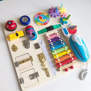 Tablero de madera para actividades de niños, juguete para bebés, tablero de dibujo sensorial de madera, juguetes educativos de aprendizaje Montessori para niños pequeños - Product Image 2