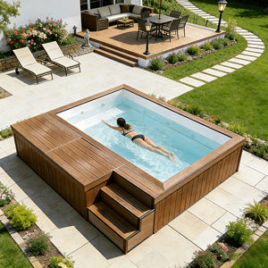 Piscine hors sol portable en fibre de verre pour toute la famille, dimensions personnalisées, petite taille, pour cour extérieure, adultes et enfants - Product Image 3