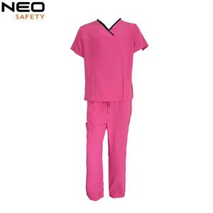 Uniformes de soins infirmiers médicaux unisexes avec hauts et pantalons élastiques à manches courtes vente en gros pour hommes et femmes infirmières - Product Image 5