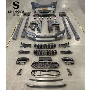 Los parachoques de coche incluyen guardabarros de rejilla de falda lateral de tubo de escape de labio trasero para <span class=keywords><strong>BMW</strong></span> 5 Series G30 G38 <span class=keywords><strong>2021</strong></span> + actualización a estilo M5 - Product Image 1