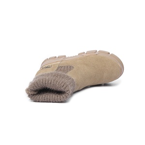 Slip superiore in maglia a mosca <span class=keywords><strong>con</strong></span> zeppa nascosta <span class=keywords><strong>con</strong></span> zeppa <span class=keywords><strong>con</strong></span> tacchi <span class=keywords><strong>con</strong></span> zeppa <span class=keywords><strong>scarpe</strong></span> da donna eleganti stivali in pelle - Product Image 4