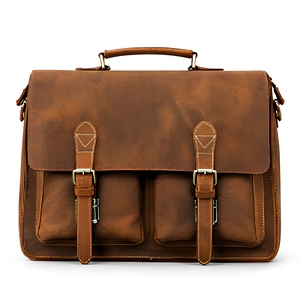 Luxury Genuine Leather Messenger Satchel Crossbody <b>Laptop</b> Shoulder <b>Bag</b> Handmade Unisex Office Work Travel Business Everyday Gift - Product Image 4
