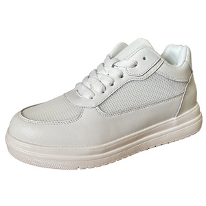 2026 Spring New Arrival Men's High Top <b>Shoes</b> PU Mesh Upper Breathable Comfortable Lace-up Campus Student Outdoor Walking Casual - Product Image 5
