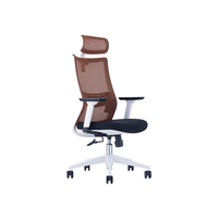 Mobilier de bureau ergonomique à dossier haut et confortable Support lombaire Chaise de bureau de direction pivotante en métal pour patron