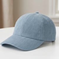 Casquette de baseball en velours côtelé à 5 panneaux, broderie personnalisée, impression DTF, logo, texture douce