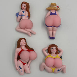 Оптовый заказ: Магнит на холодильник с индивидуальным логотипом, сувенир, из смолы и силикона, в виде девушек в бикини, женское тело, сексуальный магнит на холодильник - Product Image 2