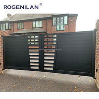 Nouveau Portail Électrique de Jardin Sûr Facile à Entretenir Facile à Installer en Aluminium Contrôlable et Télécommandé