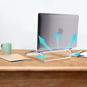 Nhà máy tùy chỉnh <span class=keywords><strong>Acrylic</strong></span> máy tính xách tay đứng cho bàn, rõ ràng thông gió máy tính đứng chủ cho bàn - Product Image 4