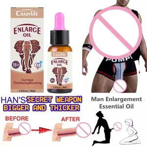 CRAZYLIFE Soin de la peau soyeux et hydratant pour hommes Éléphant d'Afrique Huile de massage à base de plantes Produit sexuel transfrontalier - Product Image 1