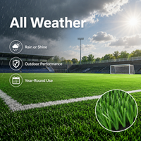 Gazon artificiel de football résistant aux UV pour tous les temps, gazon synthétique pour projets de stades extérieurs