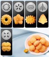 Presse à biscuits en acier inoxydable pour la maison, pistolet de décoration de gâteaux DIY, outils de pâtisserie, 13 moules, formes et couleurs personnalisables, Noël