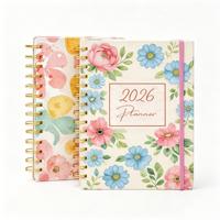 Agenda Personalizzata Senza Data con Copertina Rigida e Spirale, Pianificatore Giornaliero, Settimanale e Mensile, Quaderno Organizzatore per Scuola e Ufficio