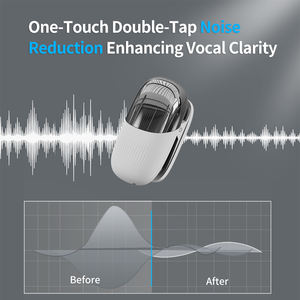 Portable 1-Drag 2-Noise Cancelling Wireless Lavalier Microphone 2.4G Mini Plug Play Collar Mic pour Mobile Phone Video 2.4GHz - Product Image 3