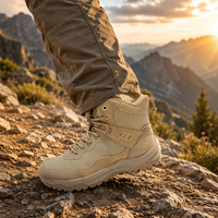 Chaussures de randonnée en plein air avec embout renforcé, semelle intermédiaire en EVA, soutien de la voûte plantaire, semelle extérieure en caoutchouc antidérapante, boucle métallique, lacets tissés respirants