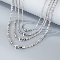Collier chaîne torsadée minimaliste YF8278, style niche, design tendance, plaqué or 18 carats, acier inoxydable étanche