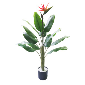 Plantes décoratives artificielles hautement réalistes : Arbre de paradis et Bananier du voyageur de grande taille pour la décoration intérieure, commerciale et paysagère - Product Image 4