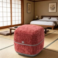 Shiatsu Heiz- und Knetfunktion Kabelloser Fußhocker Ottoman Hocker Vibration Smart Health Fußmassagegerät