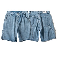 Short slim en tissu denim personnalisé haut de gamme pour hommes DTG motif brodé grande poche décoration Short à la mode