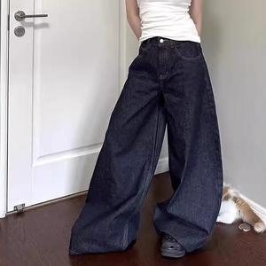 Pantalones Vaqueros de Mujer Y2K, Lavados, Holgados, de Cintura Alta, Corte Recto, a la Moda - Product Image 5