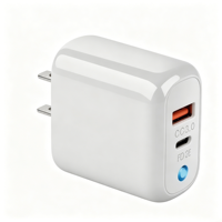Adaptateur de charge rapide portable PD 20W double port USB A USB C pour téléphone et ordinateur portable, personnalisable avec logo