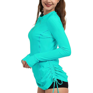 Women's Custom <b>UV</b> Protection Rash Guard Long Sleeve Sun Shirt UPF50 Outdoor Sports & <b>Swimwear</b> Adjustable for Adults - Product Image 6