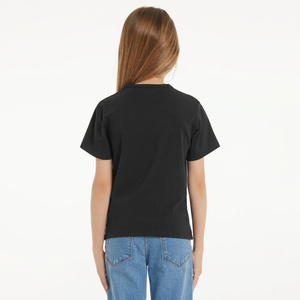 T-shirt basique à col rond et manches courtes pour filles, couleur unie, 100% coton jersey respirant 180g, vêtements décontractés, sous-vêtement, lot de 2 - Product Image 4