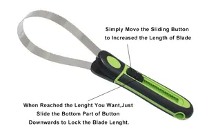 Adjustable Length Blade Pet Hair Grooming Deshedding Tool Horse Brush Short Hair Dog Shedding Brush