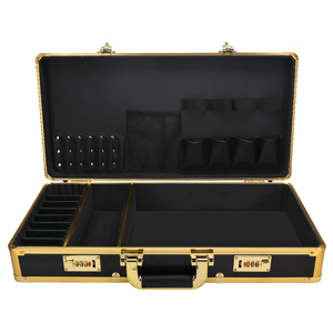 Nouvelle <span class=keywords><strong>valise</strong></span> de barbier de luxe en aluminium de haute qualité WangDa, modèle AT2215-1, pour outils de barbier - Product Image 2