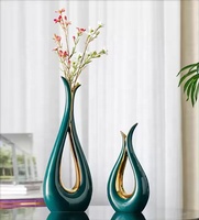 Yuyang lumière luxe mode unique or blanc fleurs en céramique petit Vase porcelaine bureau décoration de la maison Vases pour salon