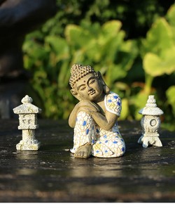 Statua di Buddha per Giardino Zen, Ornamento Paesaggistico, Decorazione Artistica, Scultura, Arredamento Estetico, Regalo Aziendale - Product Image 6