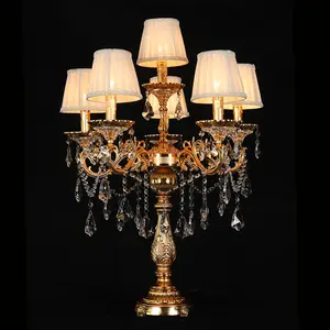 Золотая роскошная хрустальная настольная лампа на заказ онлайн, лампа с кристаллами лотоса, интерьерная настольная лампа для ресторана, спальни