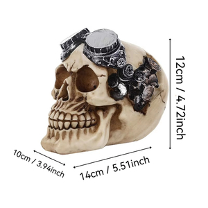 <span class=keywords><strong>Horreur</strong></span> pour statue de tête de crâne SKB02 nouveau style artisanat en résine pour cadeau de fête d'halloween - Product Image 2