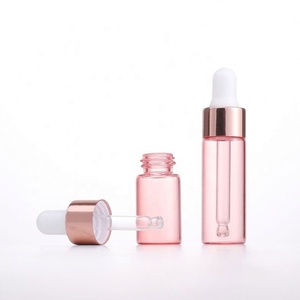 Hot <b>Mini</b> Size Essential Oil Bottle 1ml 2ml 3ml 5ml Pink Glass Bottle with Dropper - Product Image 6