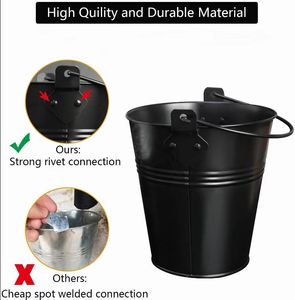 Kit de Cubeta para Grasa Negra con 16 Revestimientos de Papel de Aluminio, Cubeta Metálica para Recoger Goteos de Aceite con Asa para Parrillas de Pellets <span class=keywords><strong>Traeger</strong></span> y Pit Boss - Product Image 6