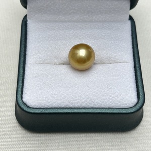 Perles de Nanyang dorées 11-12 mm, perles de mer naturelles, forte luminosité, forme ronde de base, légers défauts, perles Zhuji en vrac, perles nues, sans support - Product Image 4
